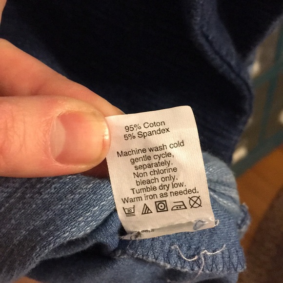 ✨ Madewell Striped Denim Top Sz M - Picture 5 of 5